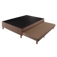 Cama Box Base c/Auxiliar Casal Sommier Rústico Brown (138x188x30) - Paropas