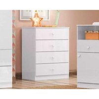 Cômoda Infantil Labirinto c/ 4 Gavetas Branco - Henn