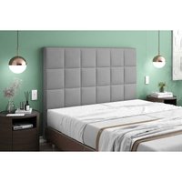 Painel de Cama Box Estofada Casal Nairobi Plus Chumbo - Simbal