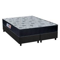 Cama Box Queen: Colchão Ortopédico Orthoflex Foggia Sogni Unic Face + Base CRC Suede Gray(158x198)