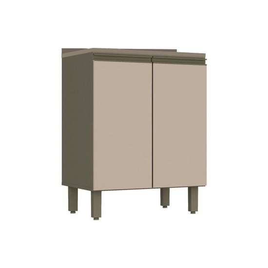 Módulo Cozinha Henn Connect Balcão  c/ 2 Portas c/Tampo Duna/Cristal