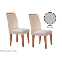 Kit 2 Cadeiras Sala Jantar Athenas  2 Un Imbuia/Linho Esmeralda - Rufato
