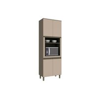 Torre Quente de Cozinha Paneleiro Connect c/1 Forno e 4 Portas 71X220cm Duna/Cristal - Henn
