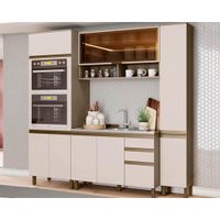 Kit de Cozinha 4 Peças Connect (1Aéreo+2Paneleiros+1Balcão) CPT99 Duna/Cristal - Henn