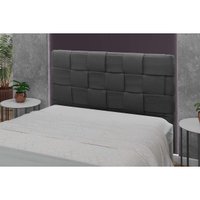 Painel de Cama Box Estofada Cabeceira Ravena Plus King 195 Chumbo - Simbal
