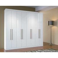 Guarda Roupa 8 Portas e 4 Gavetas Master Vip 8.4 Branco - Santos Andirá