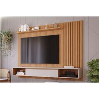 Home para TV Bahamas até 65 Polegadas c/ 1 Porta e 2 Nichos Nature/Off White - Permóbili