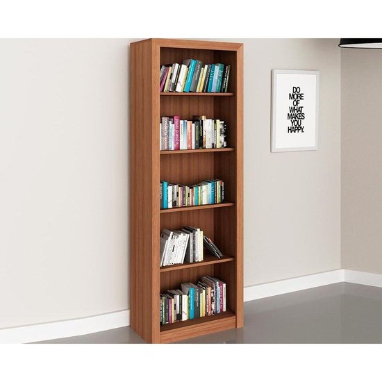 Estante Livreiro Solteiro ME4104 c/ 4 Prateleiras Amêndoa - Tecno Mobili