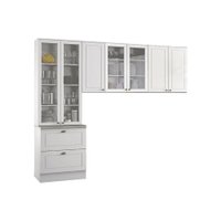 Kit de Cozinha Completa 3 Peças Americana (2 Armários + 1 Paneleiro) CPT10 Branco - Henn