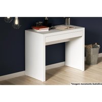 Escrivaninha p/ Escritório ME4107 c/ 1 Gaveta Branco - Tecno Mobili