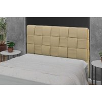 Cabeceira Cama Box Estofada Casal Ravena Plus Casal 140 Creme - Simbal