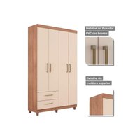 Guarda Roupa 4 Portas e 2 Gavetas Canadá Preto Fosco - Conquista