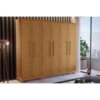 Guarda Roupa 6 Portas  e 2 Gavetas c/ Pés Espanha Imbuia - Rufato