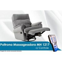 Poltrona do Papai Reclinável MH 1217 Two Way c/ Massagem Suede Cinza - Herval