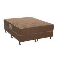 Cama Box Queen: Colchão Molas Bonnel Ortobom Hotelaria Nanolastic Orthotel Spring + Base CRC Orthotel Brown(158x198)