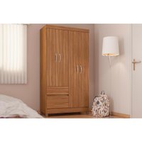 Guarda Roupa Solteiro 4 Portas e 2 Gavetas Lotus Flex Amêndola Touch - Demóbile