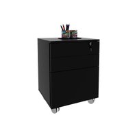 Gaveteiro p/ Escritório ME4148 c/ 3 Gavetas e 1 c/ Chave Preto - Tecno Mobili