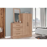 Cômoda de Quarto Briz B700 c/ 2 Portas e 3 Gavetas Jequitibá Brilho - Henn