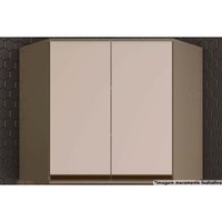 Armário Aéreo Cozinha Modulado Canto Oblíquo Connect 2 Portas 83cm Duna/Cristal - Henn