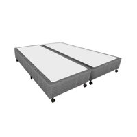 Cama Box Base Queen Poli Tecido Gray (158x198x27) - Castor