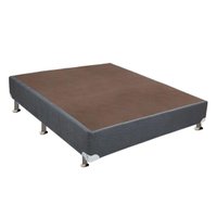 Cama Box Base Universal Casal Suede Gray (138x188x30) - Ortobom