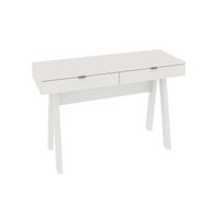 Escrivaninha p/ Escritório ME4128 c/ 2 Gavetas Branco - Tecno Mobili