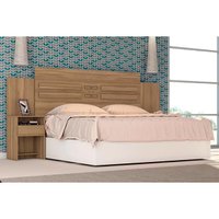 Cabeceira Cama Box Madeirado Casal Triunfo c/ 2 Gavetas Amêndola Touch - Demóbile