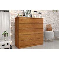 Cômoda de Quarto Premium c/ 5 Gavetas Cinamomo - Tcil Móveis