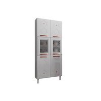 Módulo Cozinha Telasul Mirage New Paneleiro  c/ 6 Portas (2 c/Vidro) Branco