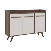 Buffet de Sala Jantar RT3134 3 Portas Rustico/Off White - Movelbento