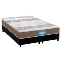 Cama Box Queen: Colchão Anatômico Probel D33/EP Guarda Costas Próintense Double Face + Base CRC Suede Black(158x198)