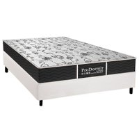 Cama Box Casal: Colchão Molas Probel Prolastic Sleep + Base CRC Courano White(138x188)