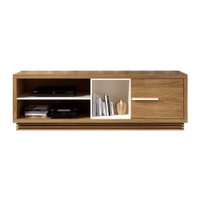 Rack para TV RA2002 até 65 Polegadas c/ 1 Porta e 3 Nichos Natural/Off White - Tecno Mobili