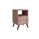 Mesa Cabeceira Casal RT3103 c/ 2 Gavetas Oliva - Movelbento