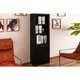 Estante de Escritório ME4110 c/ 2 Portas e 3 Prateleiras Preto - Tecno Mobili