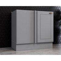 Balcão de Cozinha Canto Reto Americana 1 Porta s/ Tampo 84cm Cinza - Henn