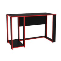 Mesa Computador Gamer Singapura Preto/Vermelho - Politorno