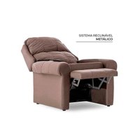 Poltrona Reclinável p/ Sala MH 1216 Two Way c/ Massagem Suede Cinza - Herval