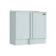 Gabinete de Cozinha Modulado Balcão Canto Reto Americana c/Tampo Branco - Henn