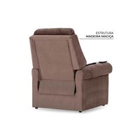 Poltrona Reclinável p/ Sala MH 1216 Two Way c/ Massagem Suede Bege - Herval