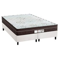 Cama Box Queen: Colchão Molas Ensacadas Probel MasterPocket ProDormir Evolution + Base CRC Courano White(158x198)