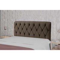 Painel de Cama Box Estofada Cabeceira Viena Plus Queen 160 Veludo Cacau - Simbal