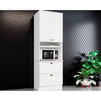 Módulo Cozinha Henn Americana Paneleiro  c/ 2 Portas e 2 Gavetas (1 Forno) Branco