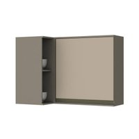Armário Aéreo p/ Cozinha Canto Reto Connect 1 Porta 95cm Duna/Cristal - Henn