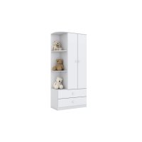 Guarda Roupa 2 Portas e 2 Gavetas Labirinto Branco - Henn