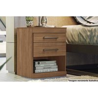 Mesa de Cabeceira Solteiro Plus c/ 2 Gavetas Jatoba - Santos Andirá
