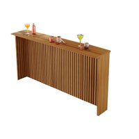Balcão de Cozinha Modulado Painel Ilha Gourmet Imperatriz Ripado 200cm Freijó - Nesher