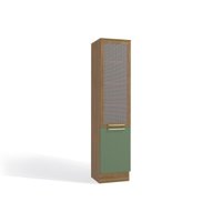Paneleiro de Cozinha Botanic M626 c/ 2 Portas c/ 1 Tela 50cm Nogueira/Verde Oliva - Kappesberg