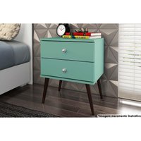 Mesa Cabeceira Casal RT 3032 c/ 2 Gavetas Oliva - Movelbento