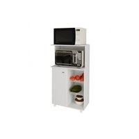 Balcão Multiuso Cozinha  Fruteira BF-3207 c/ 1 Porta 2 Cestos e 1 Nicho Branco - Tecno Mobili